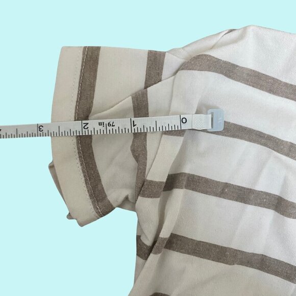 Grayson Mini Neutral Striped Toddler T-Shirt Beige & White 3T – Soft Cotton Tee - Picture 5 of 6